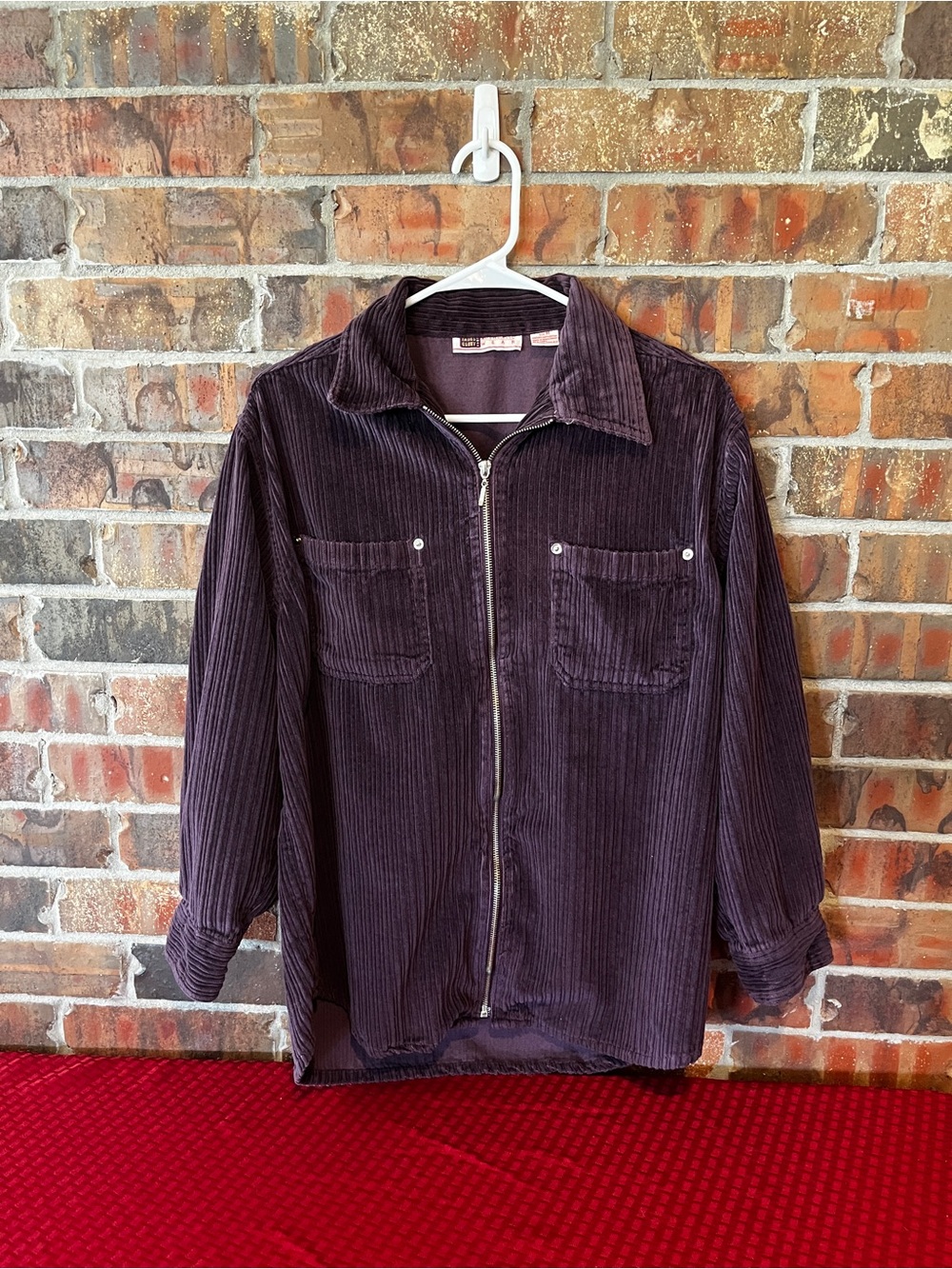 Faded Glory women's purple corduroy jacket Size:M 100% cotton